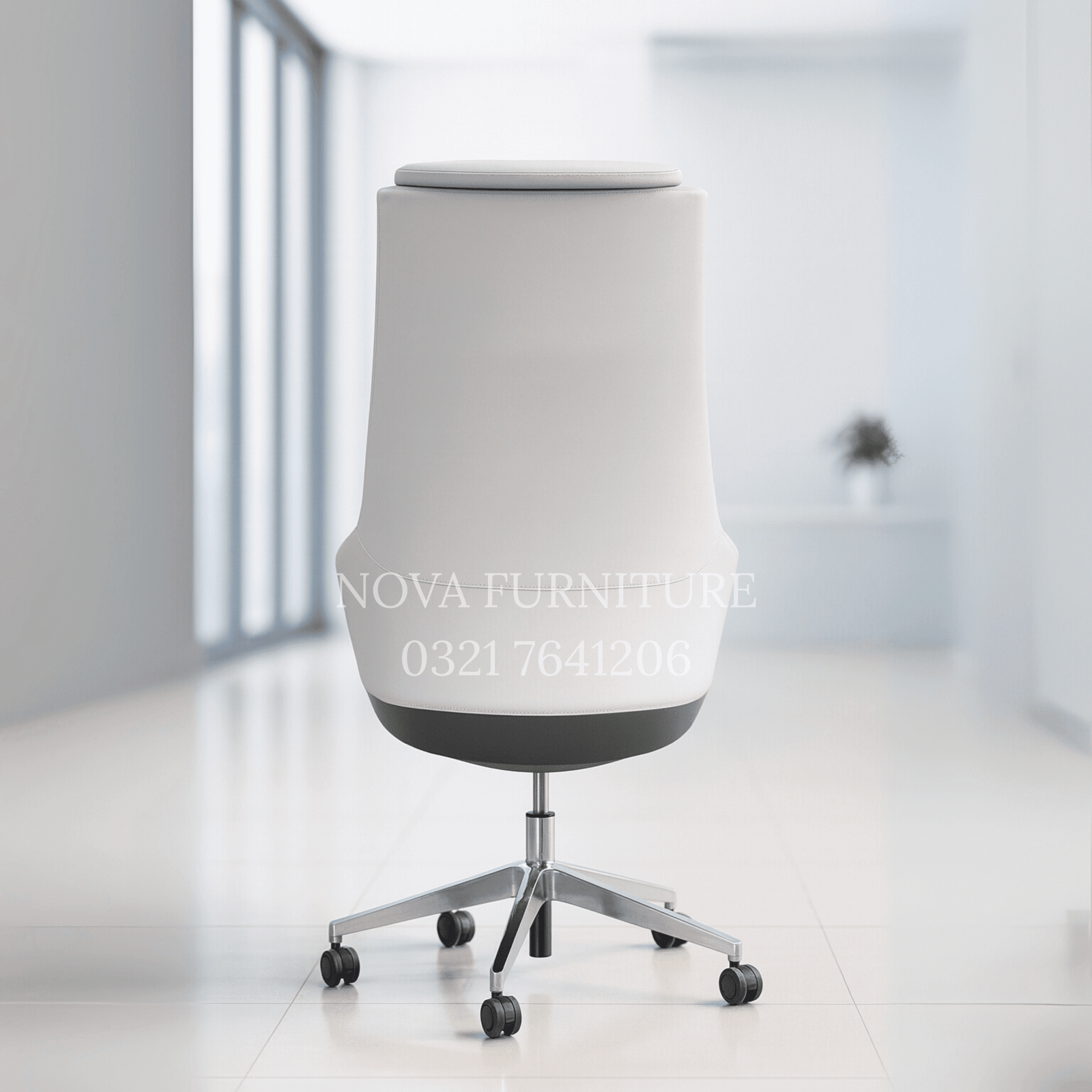 Elysium 4 Esylium White executive revolving chair