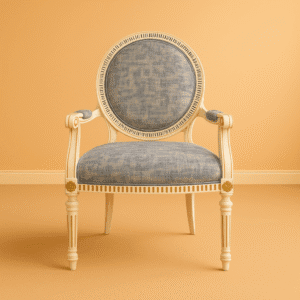 Monarch Dual colored Textured velvet sofa chair in sheesham wooden structure