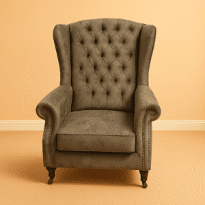 God Father Executive Sofa Chair made in textured velvet on sturdy wooden frame