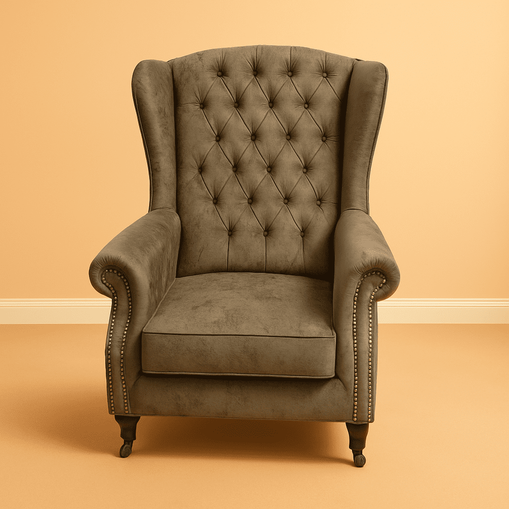 God Father Sofa Chair 1 God Father Executive Sofa Chair made in textured velvet on sturdy wooden frame