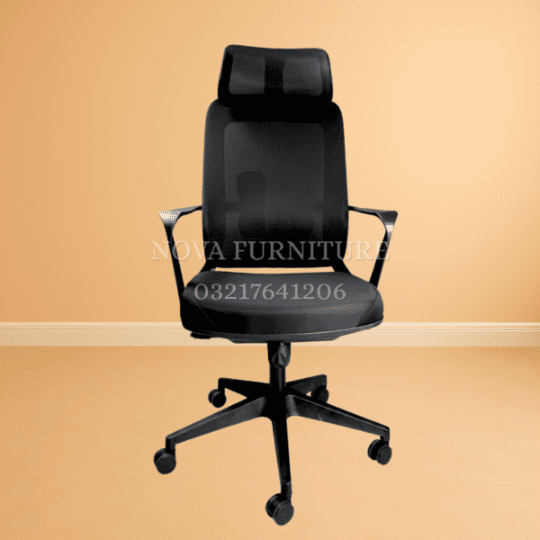 Marvel executive high back mesh fabric revolving office chair with adjustable headrest