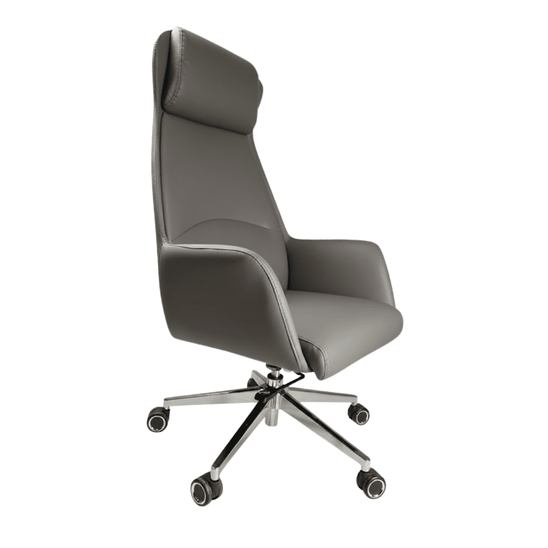 Nexa Faux Leather Office Chair 2 Nexa Faux Leather revolving office chair in grey color