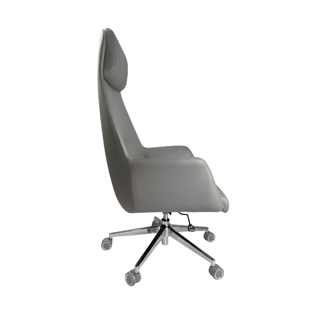 Nexa Faux Leather Office Chair 3 Nexa Faux Leather revolving office chair in grey color