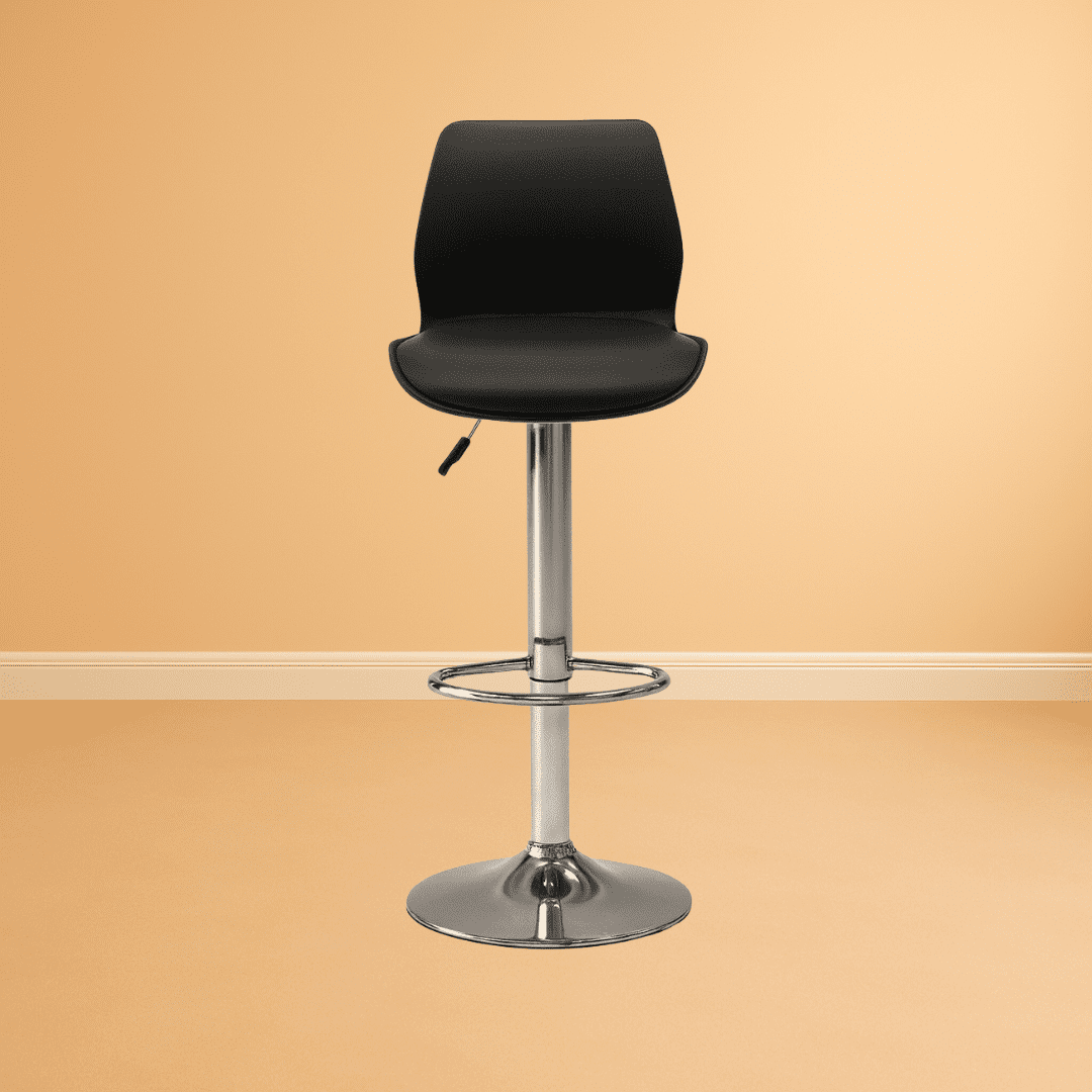 Cue Bar Stool B 1 Cue black bar stool with steel base