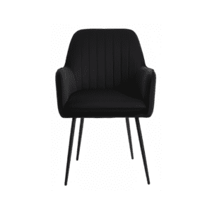 Malato black velvet cafe chair
