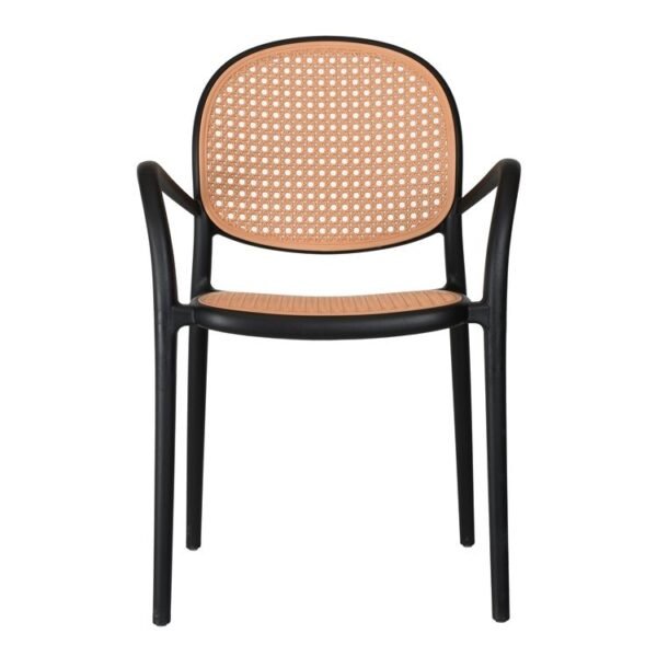 Cane cafe chair black color