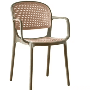 Cane cafe chair olive color