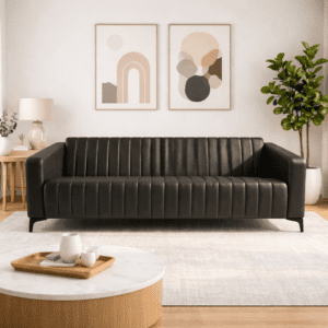 3 Seater Faux Leather Sofa