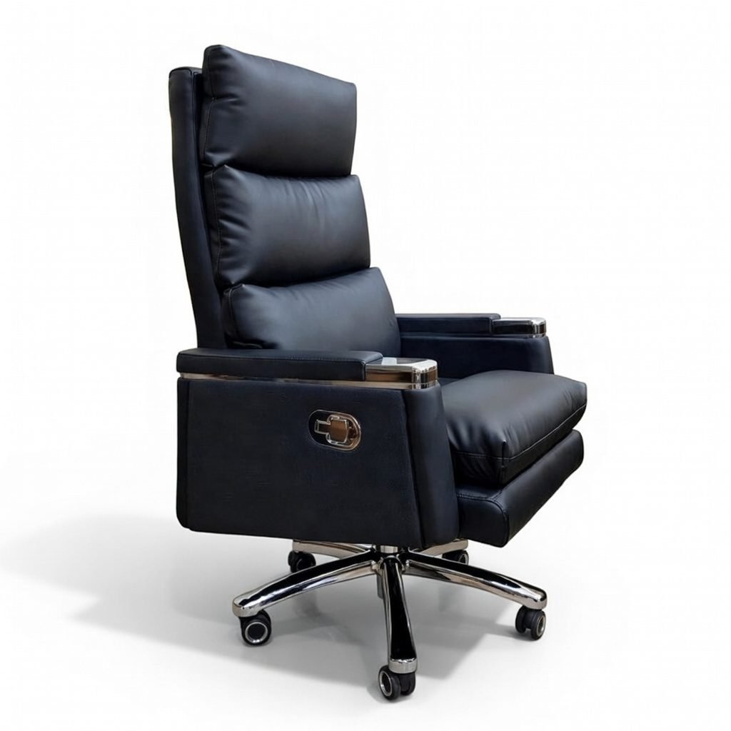 Flash Executive 1 Black ergonomic office chair on wheels